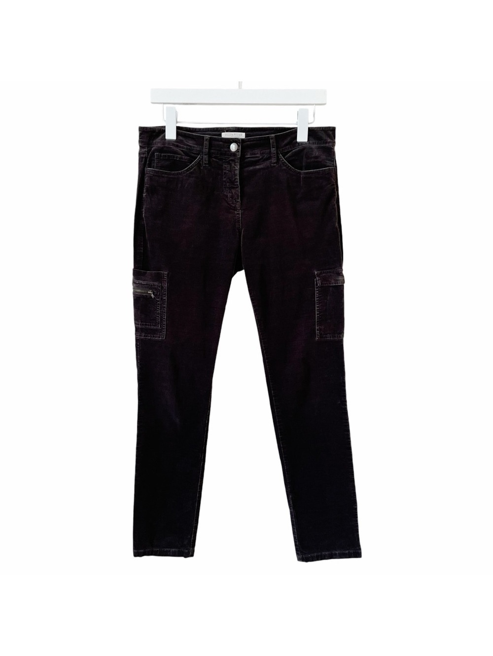 Eileen Fisher Brown Corduroy Cargo Pants Size 6 Petite Retro Fall Casual Y2K